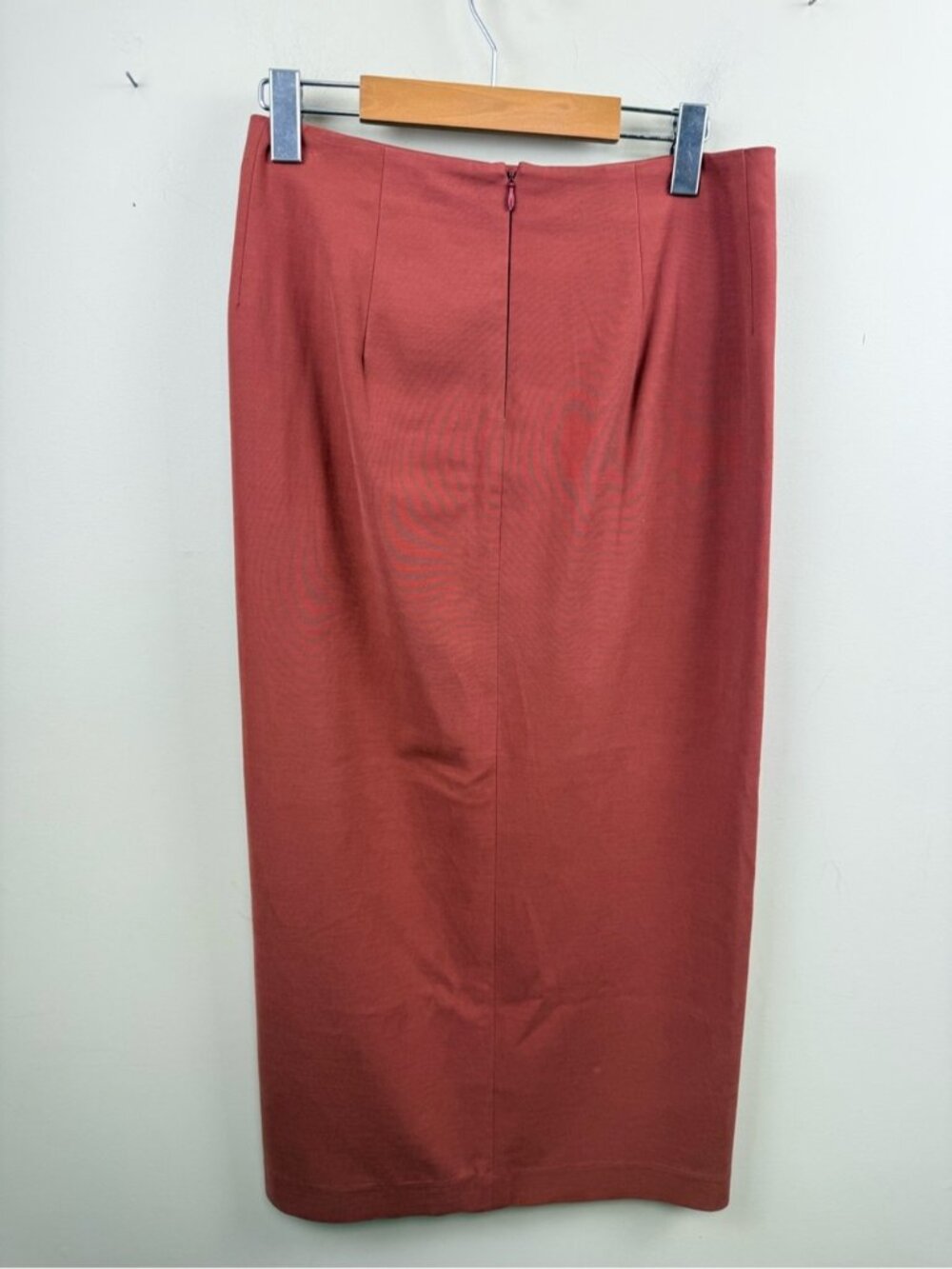Jeremy Laing brick orange skirt with slit up front medium - Picture 7 of 12